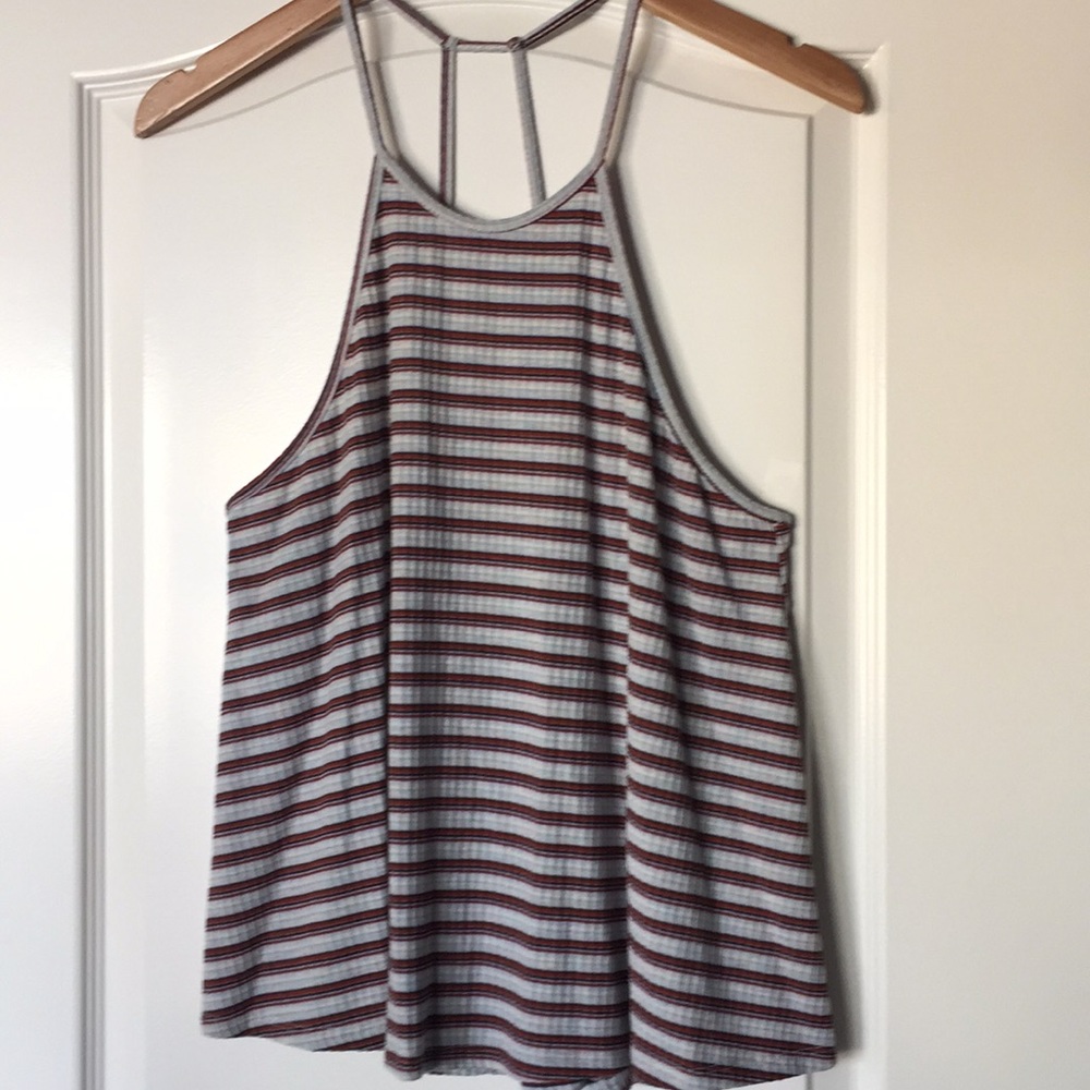 Lush striped loose fitted tank top